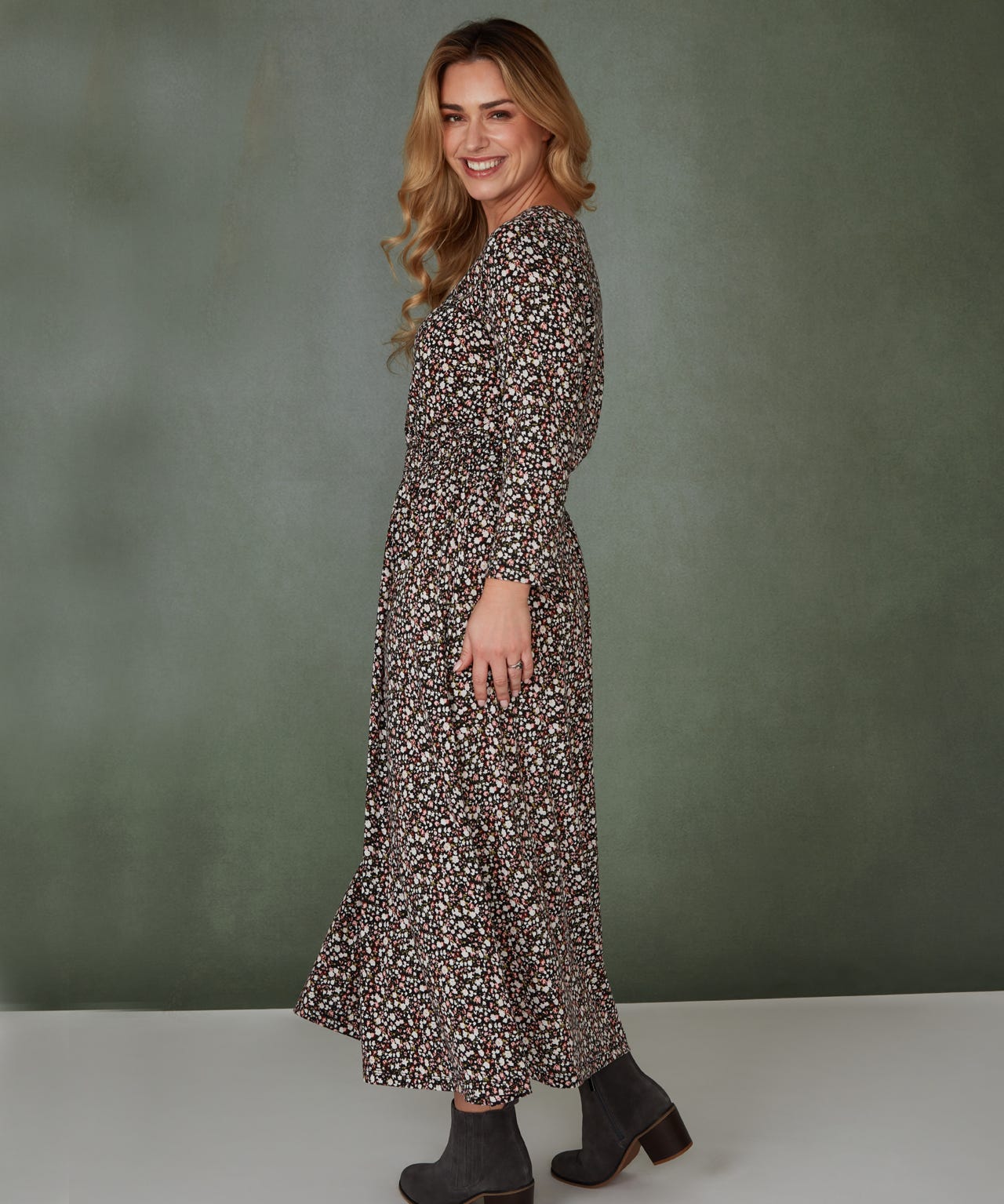 First Avenue Printed Midi Dress