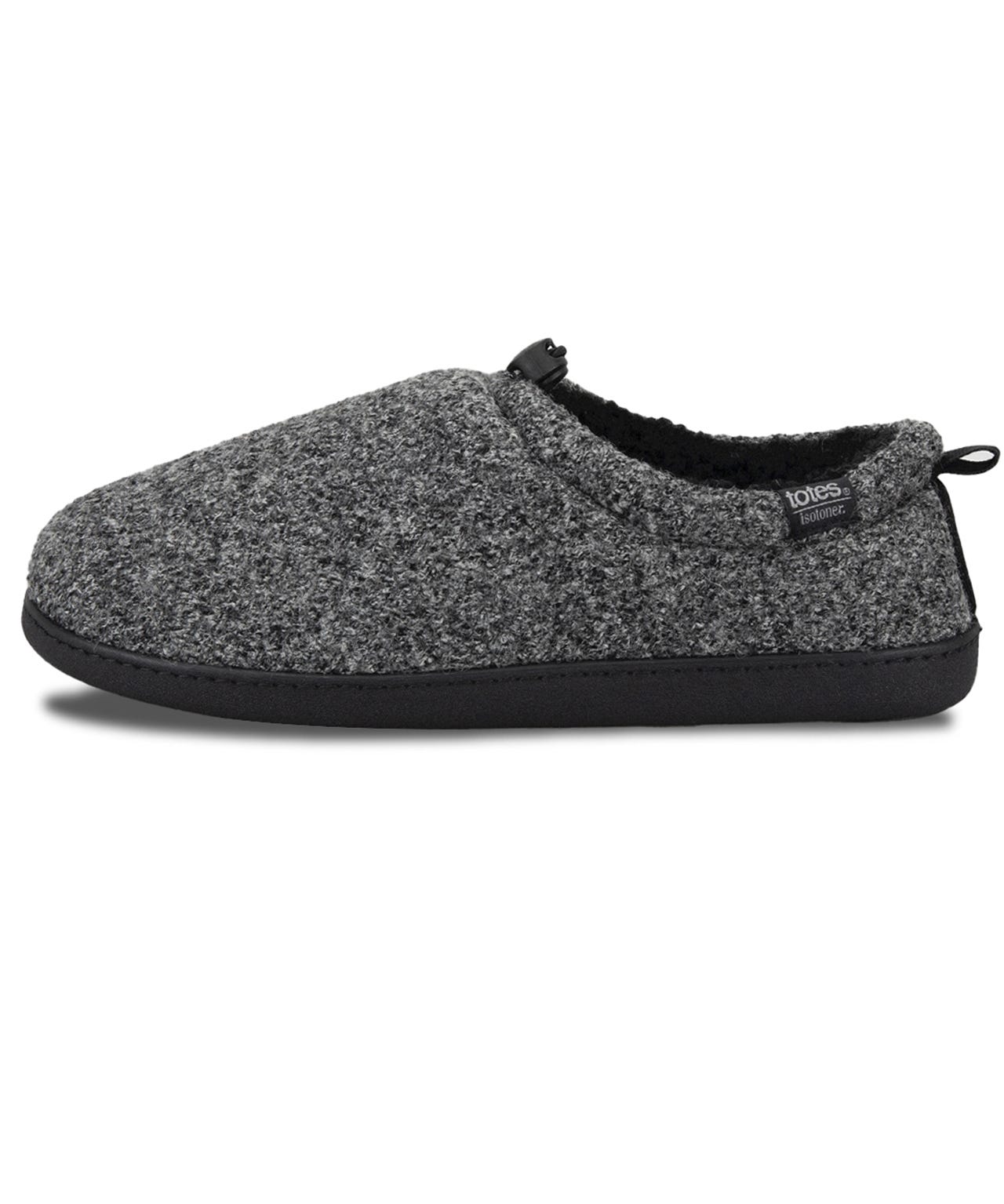 Totes Isotoner® Mens Felt Full Back Slipper With Pull Toggle