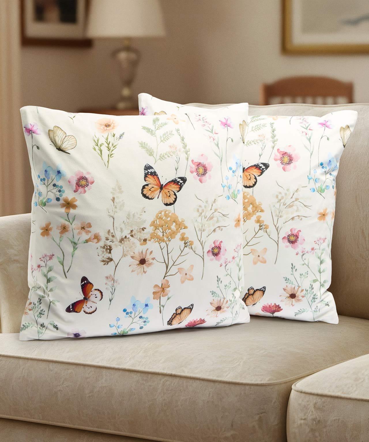 Pack of 2 Butterfly Cushion Covers
