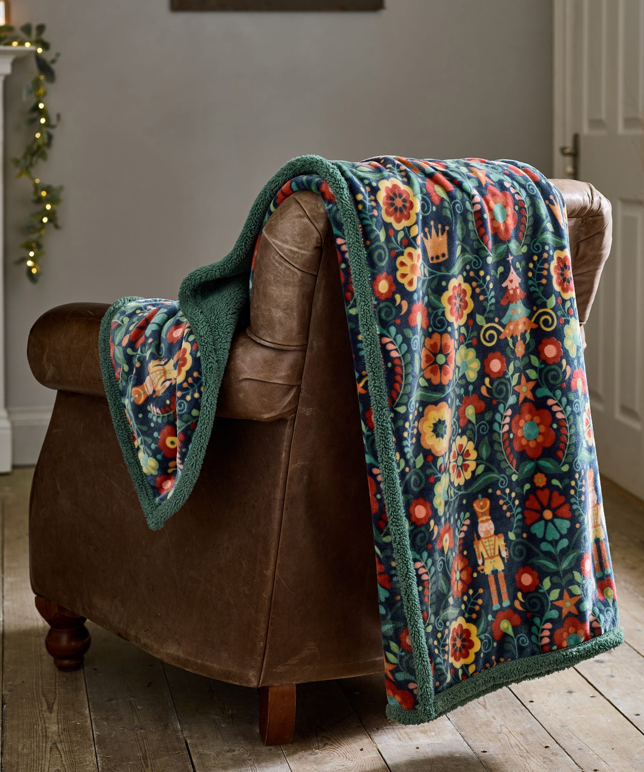 Folkloric Nutcracker Throw
