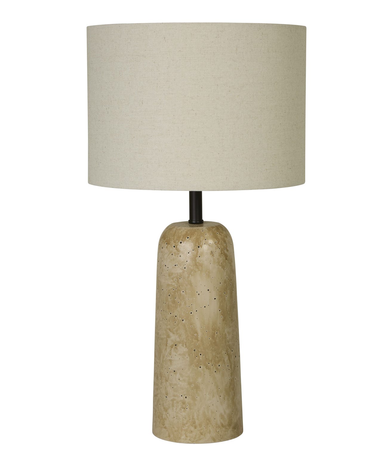 Travertine Effect Table Lamp