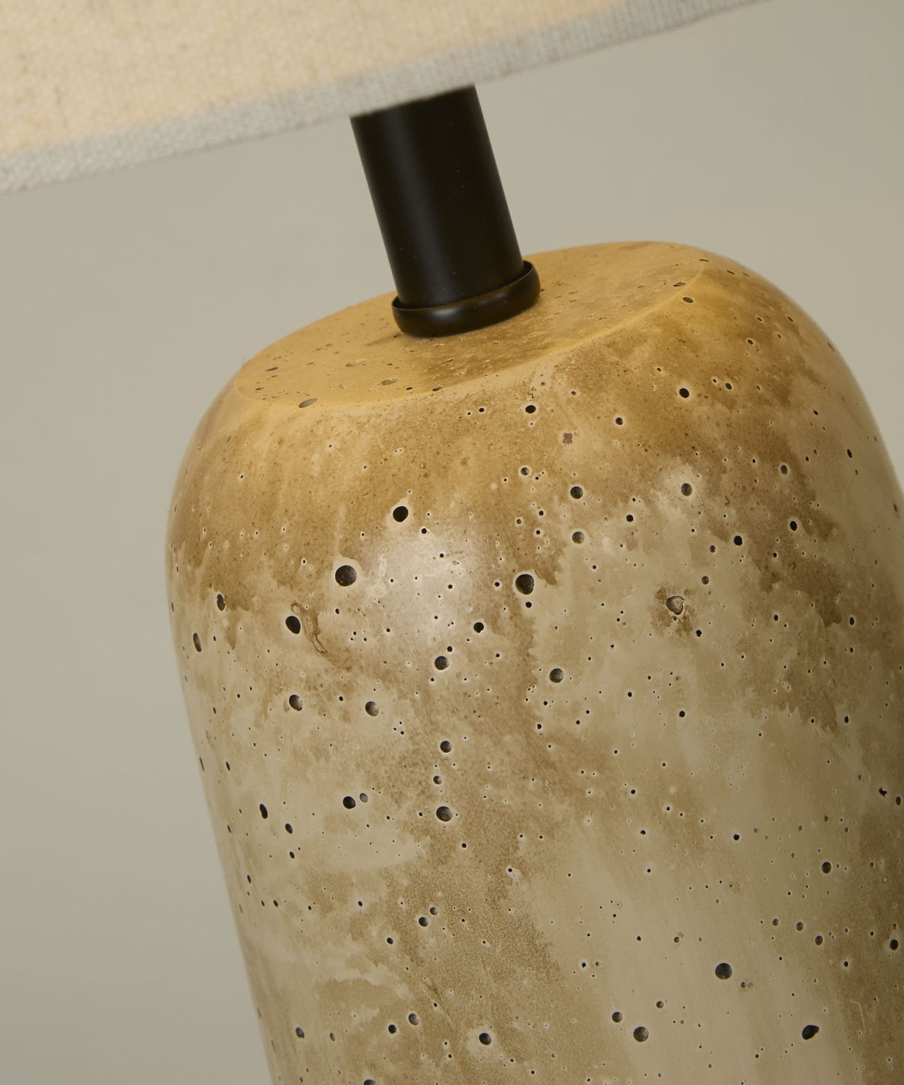 Travertine Effect Table Lamp
