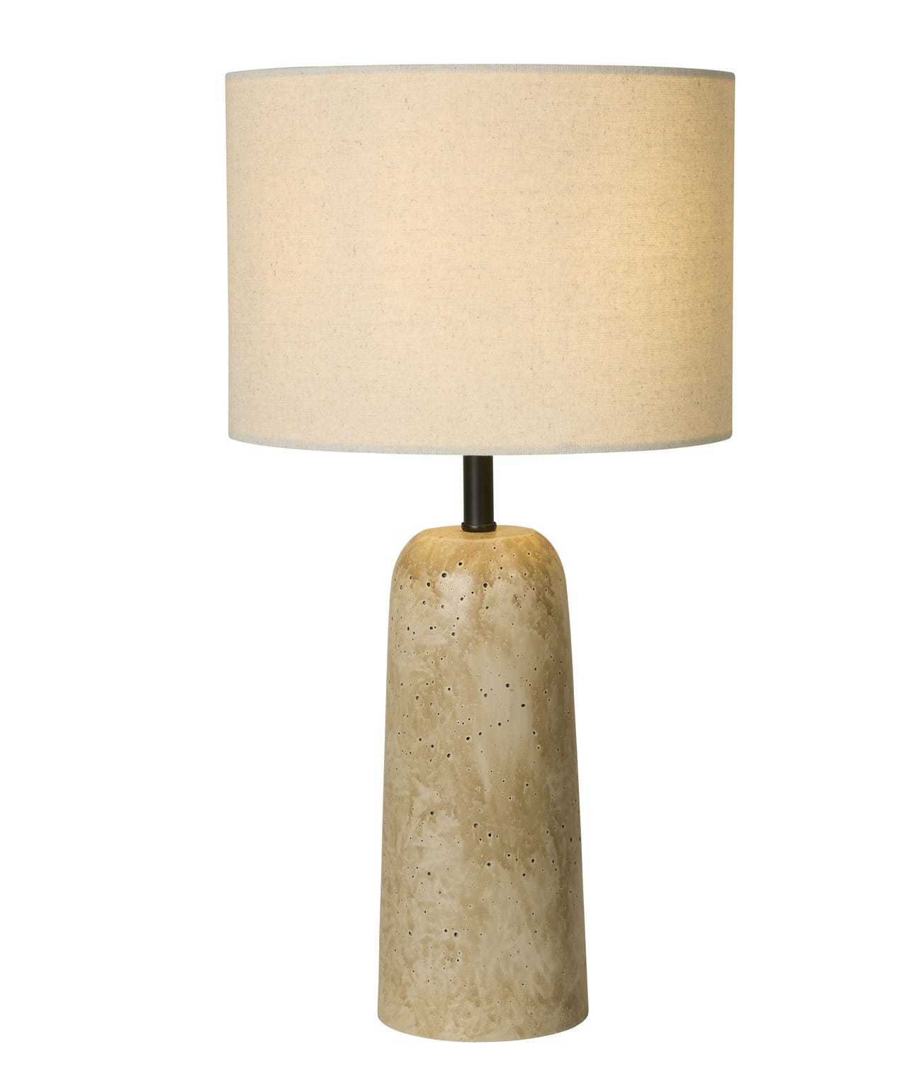 Travertine Effect Table Lamp