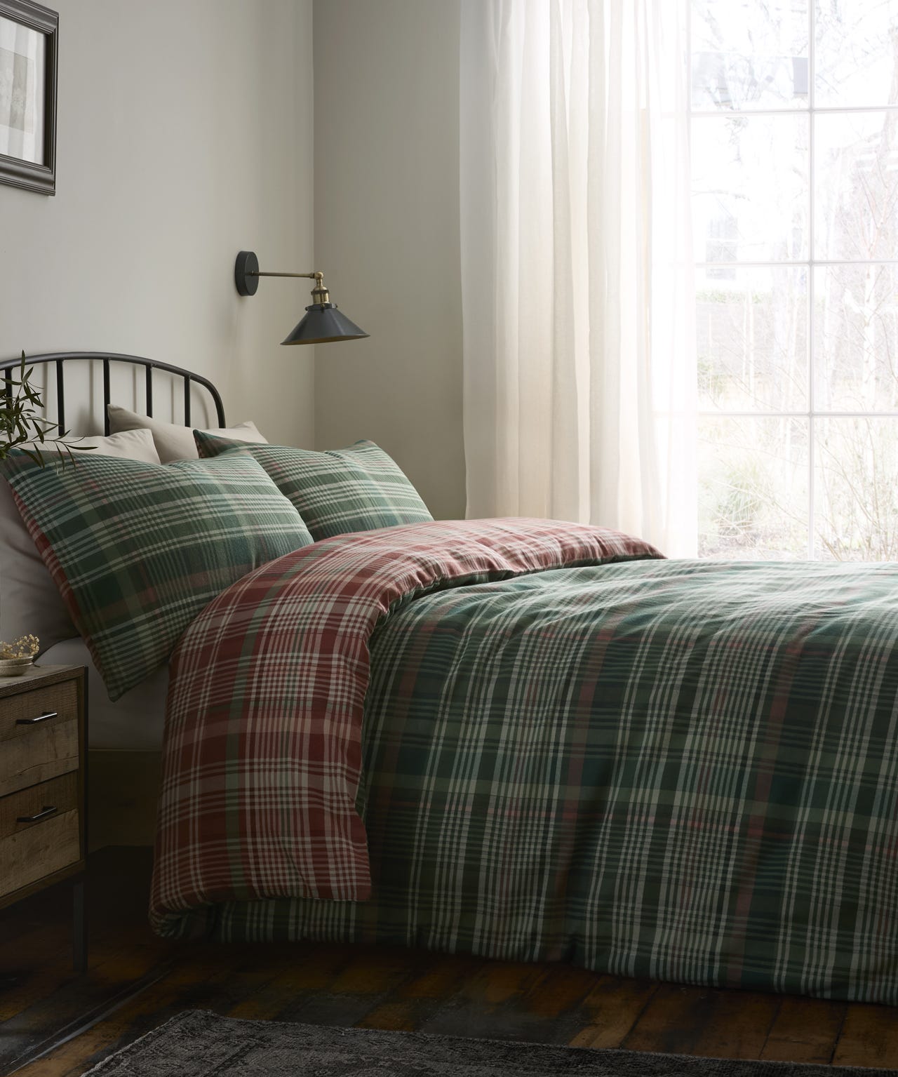 Bennet Check Brushed Duvet Set