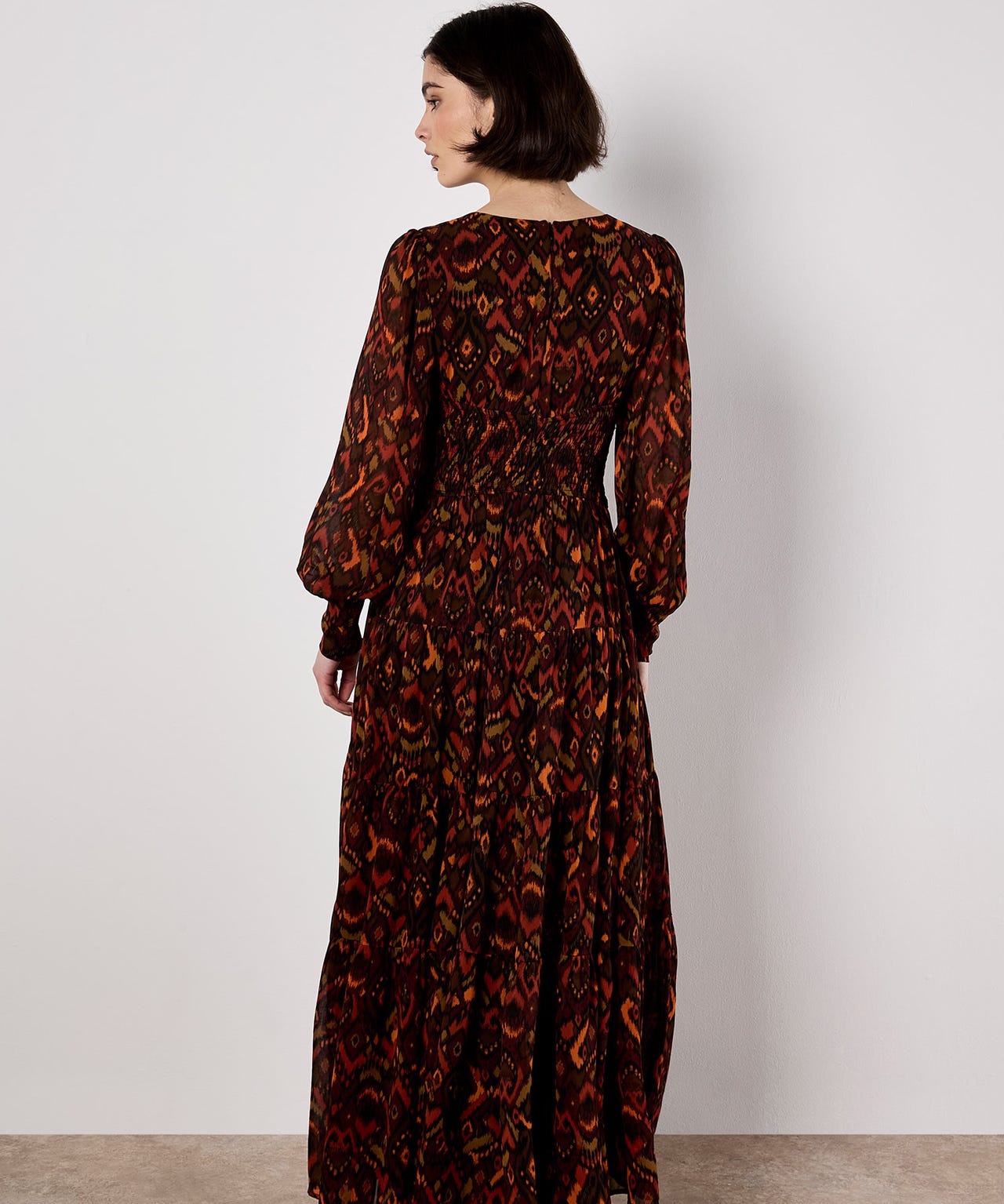 Apricot Crossover Maxi Dress