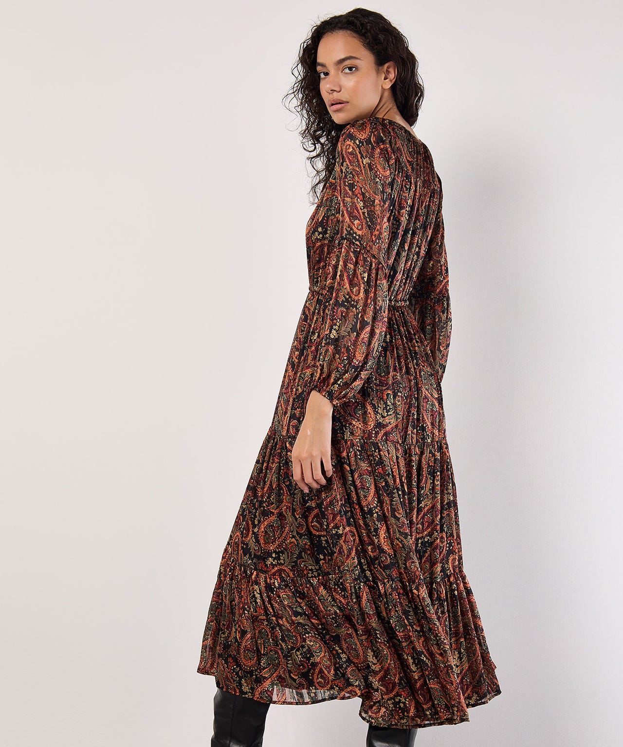 Apricot Midaxi Dress