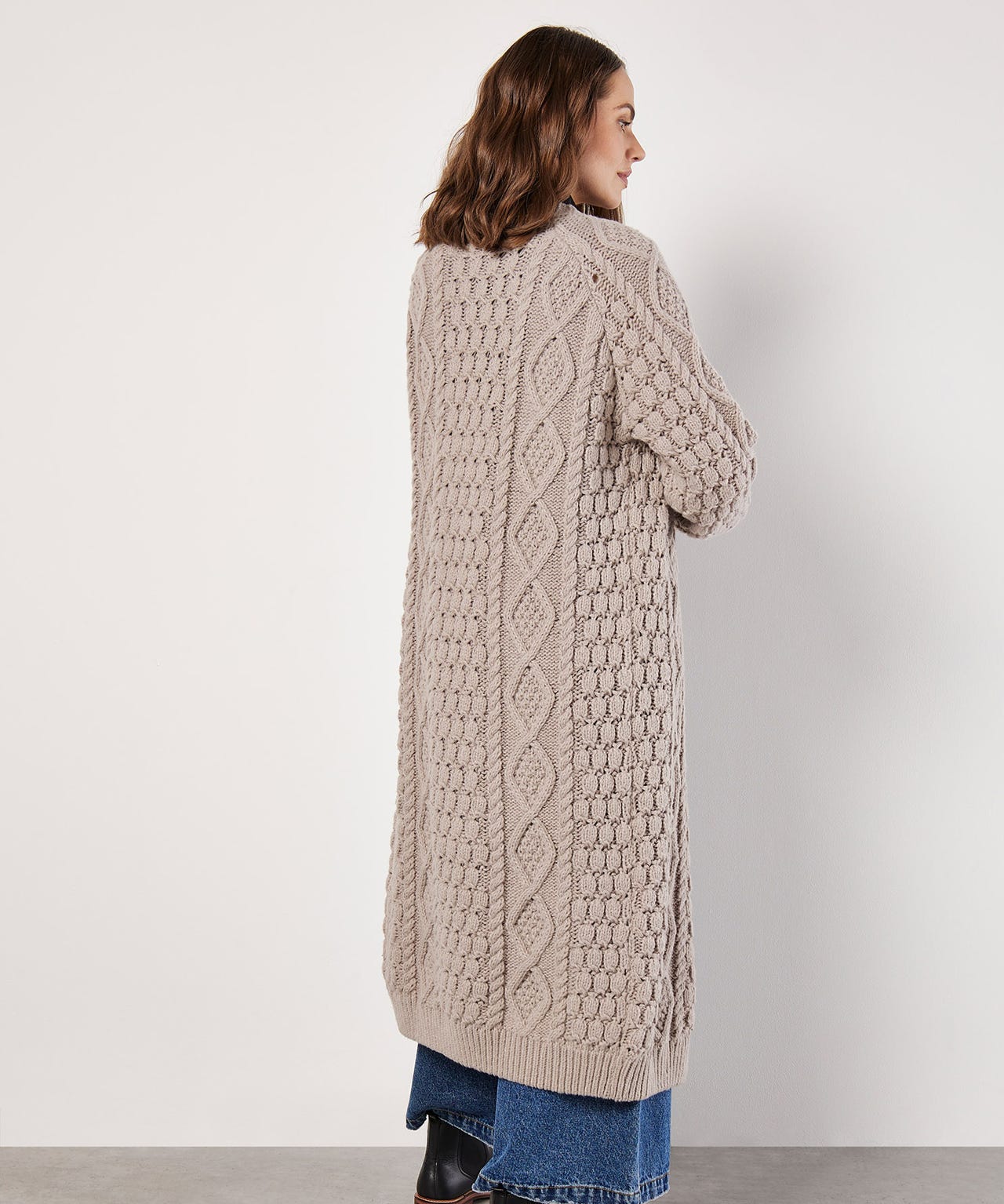 Apricot Midi Cardigan