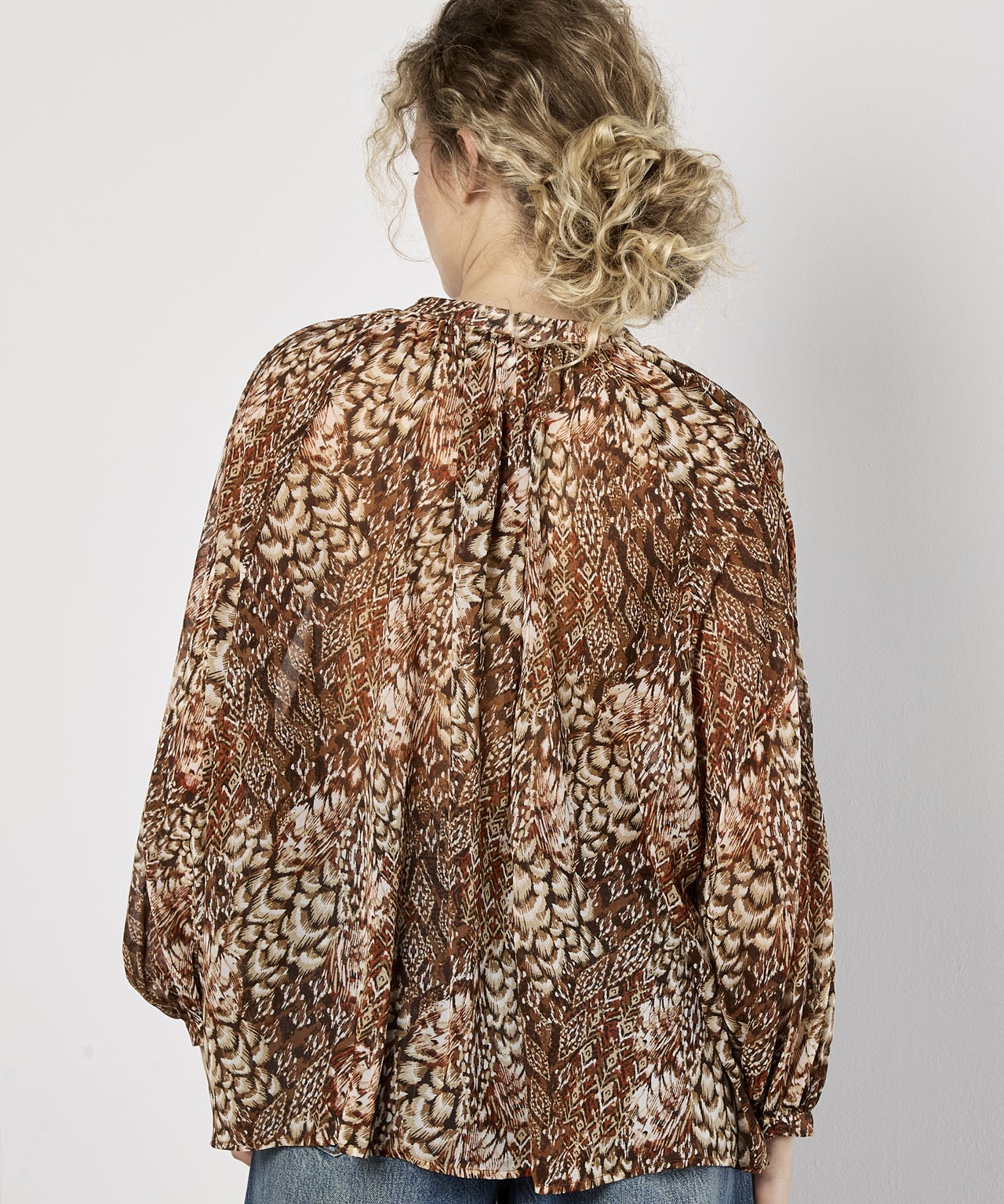 Apricot Printed Blouse