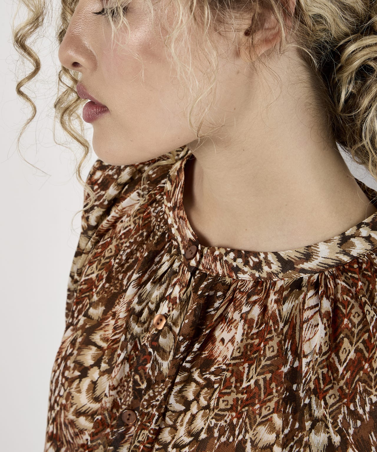 Apricot Printed Blouse