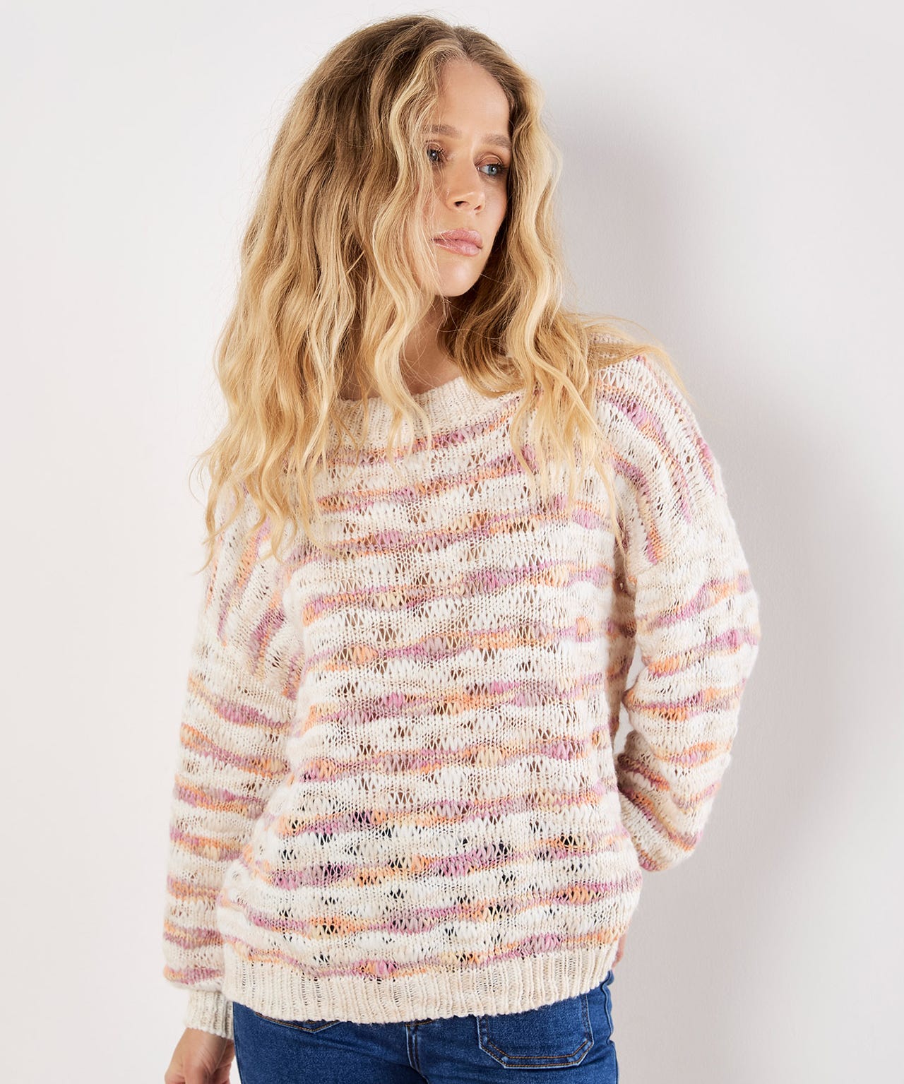 Apricot Space Dye Jumper