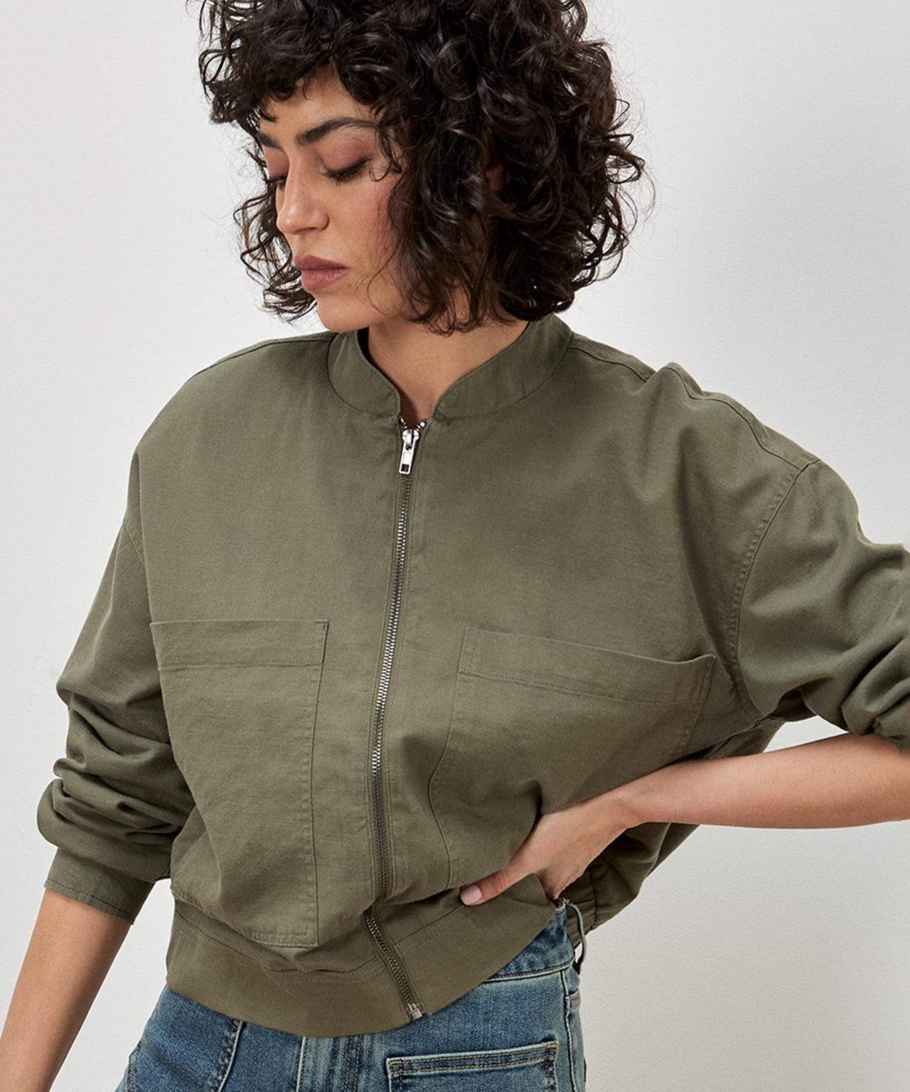 Apricot Bomber Jacket