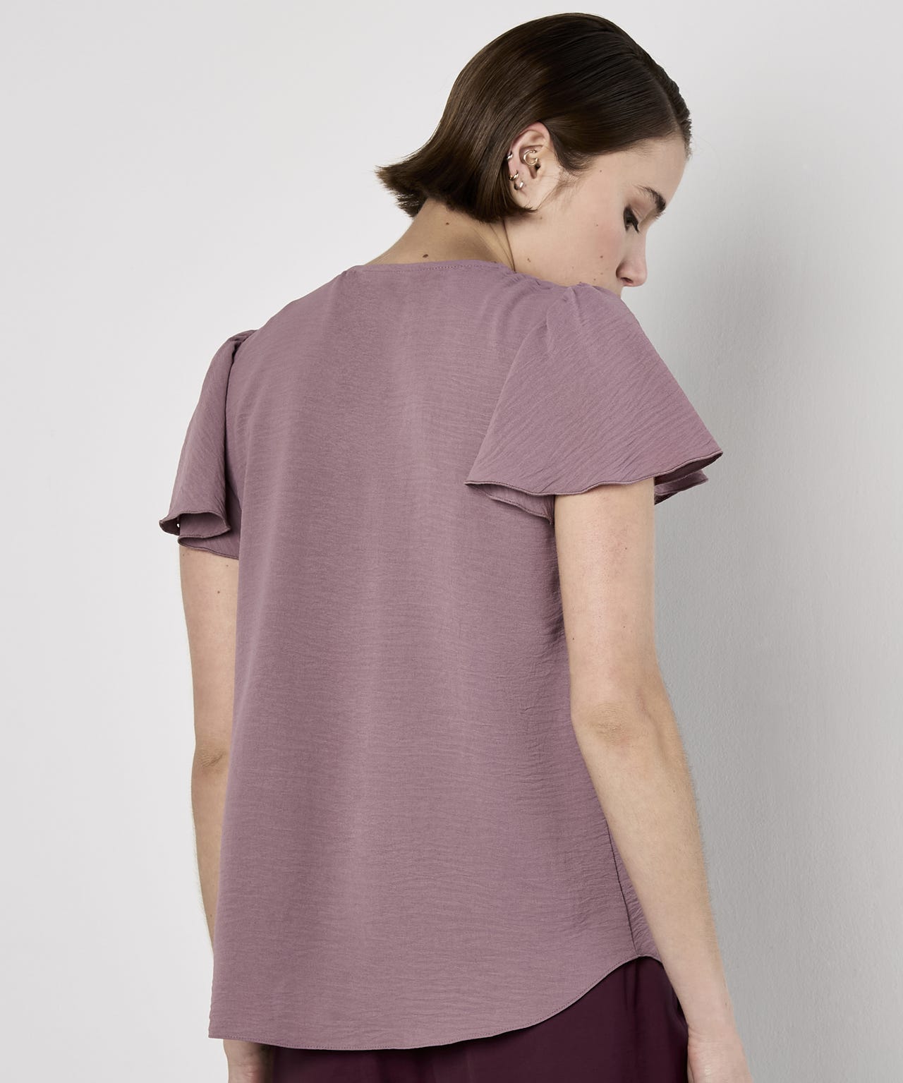 Apricot Ruffle Blouse