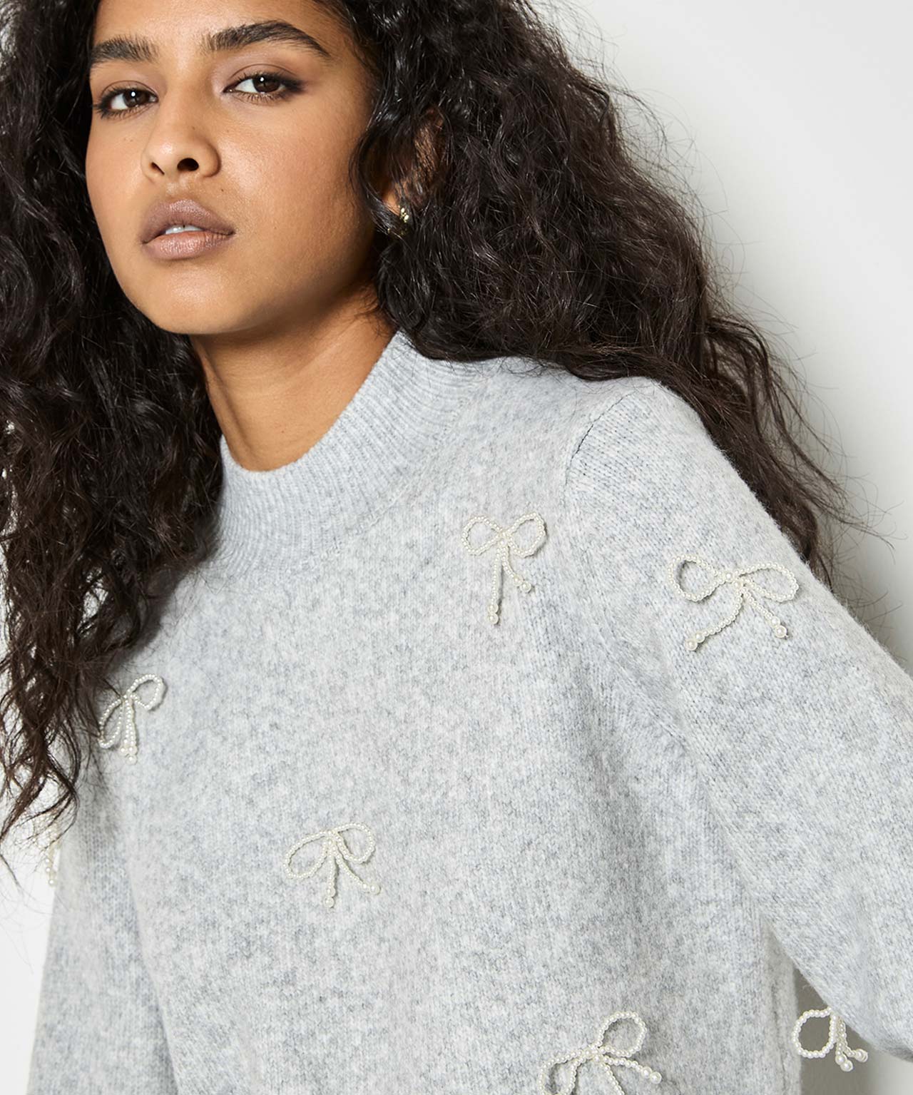 Apricot Bow Detail Jumper