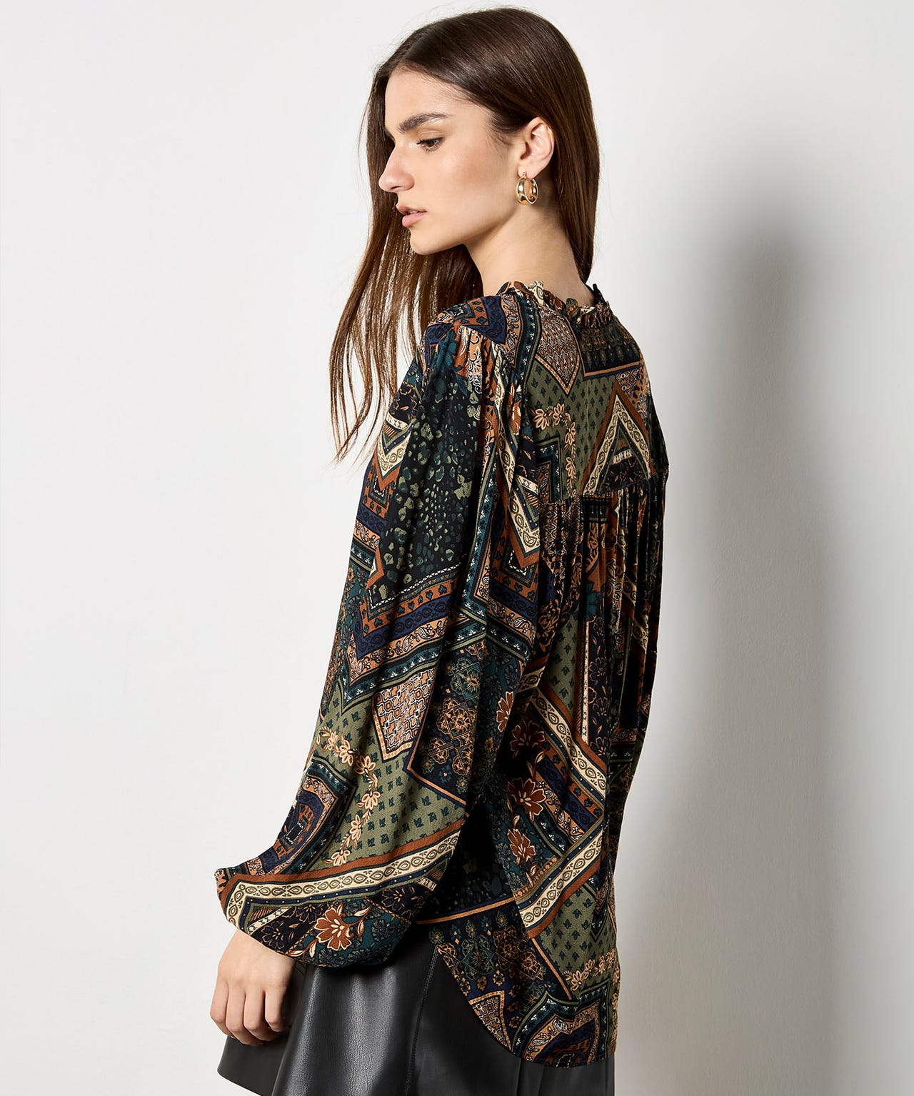 APRICOT PRINTED BLOUSE