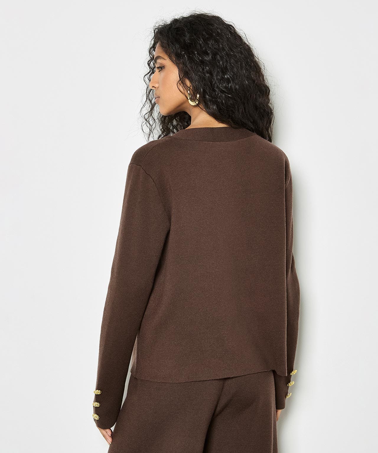 Apricot Knitted Cardigan