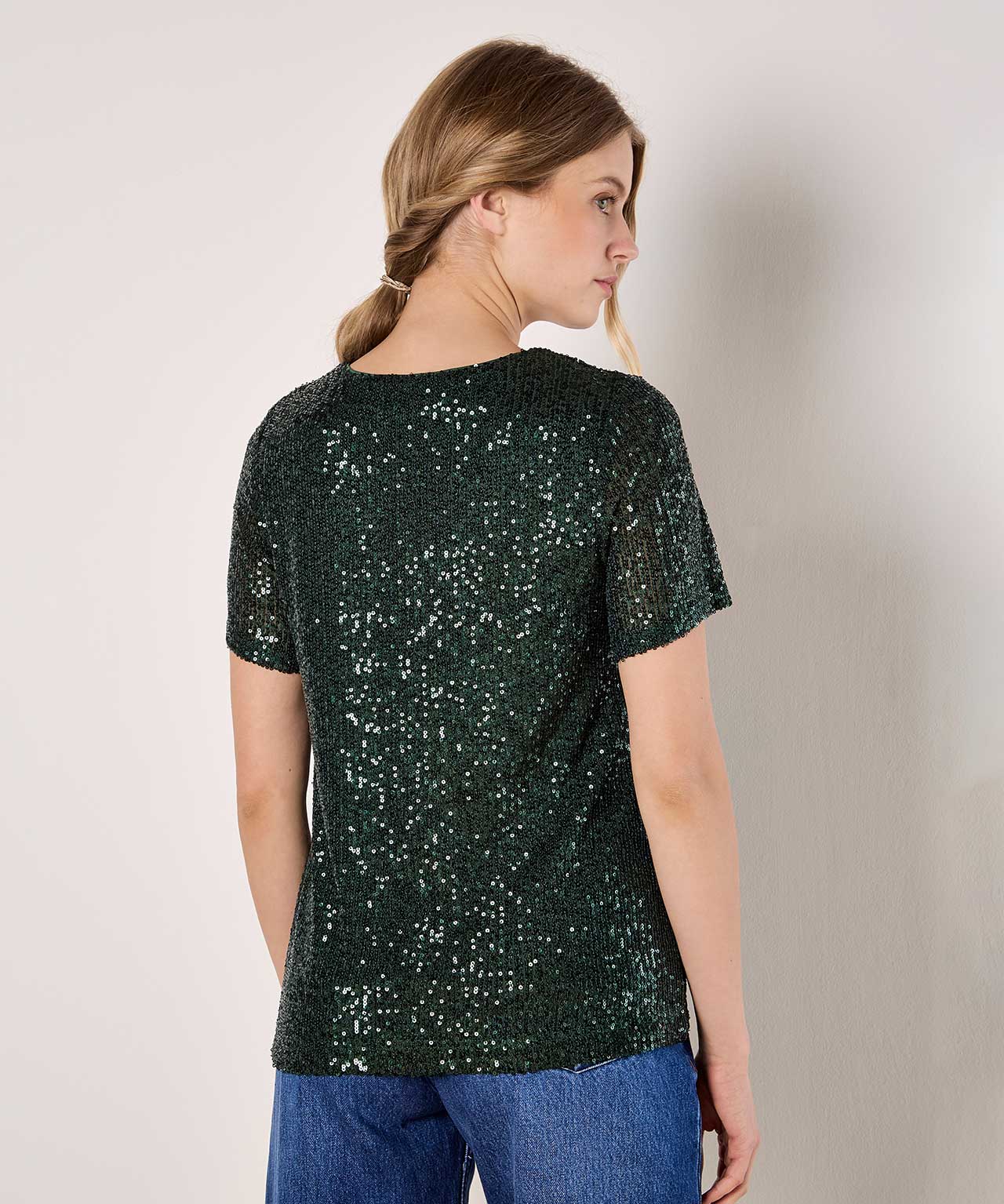 Apricot Sequin Top