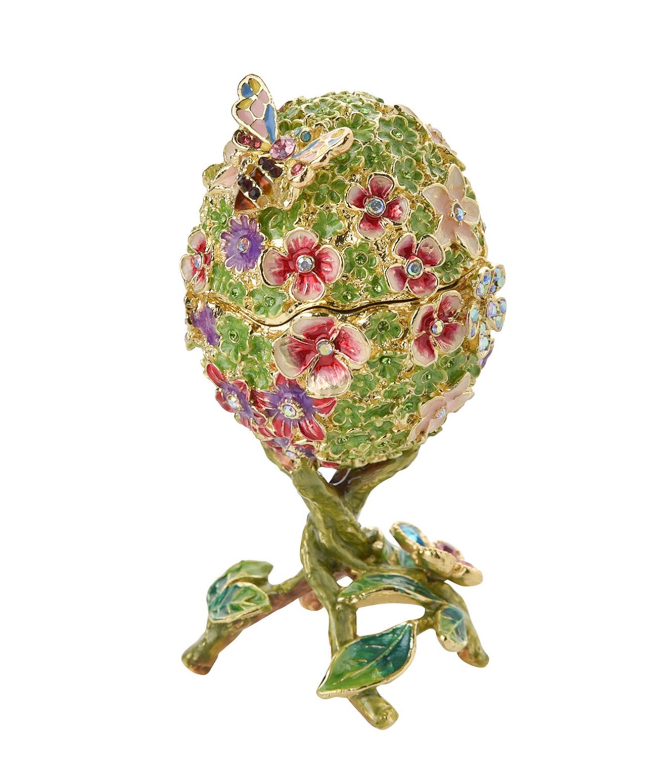 Widdop Floral Foliage Egg Treasured Trinket
