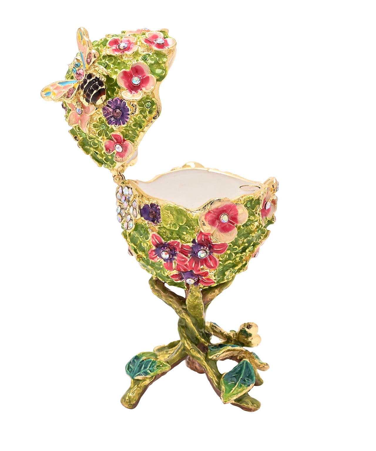 Widdop Floral Foliage Egg Treasured Trinket