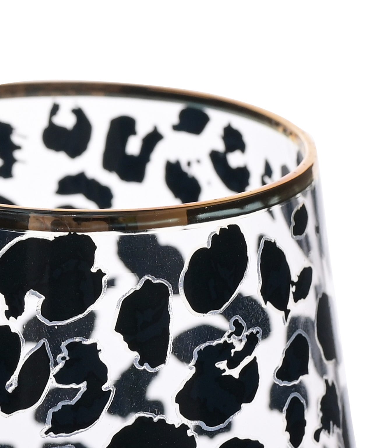 Widdop Frida Set of 2 Leopard Print Wine glasses