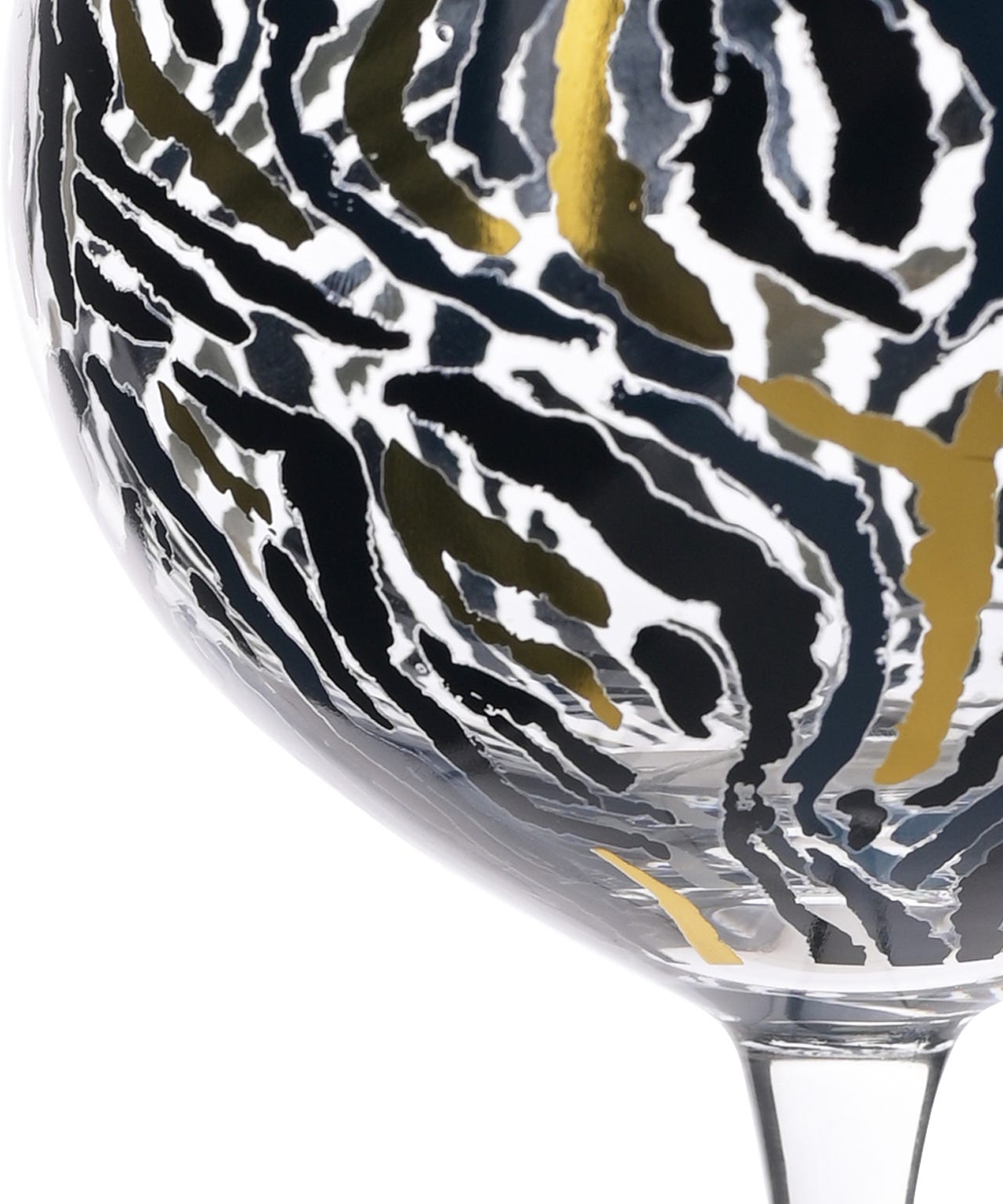 Widdop Frida Set of 2 Zebra Print Gin glasses