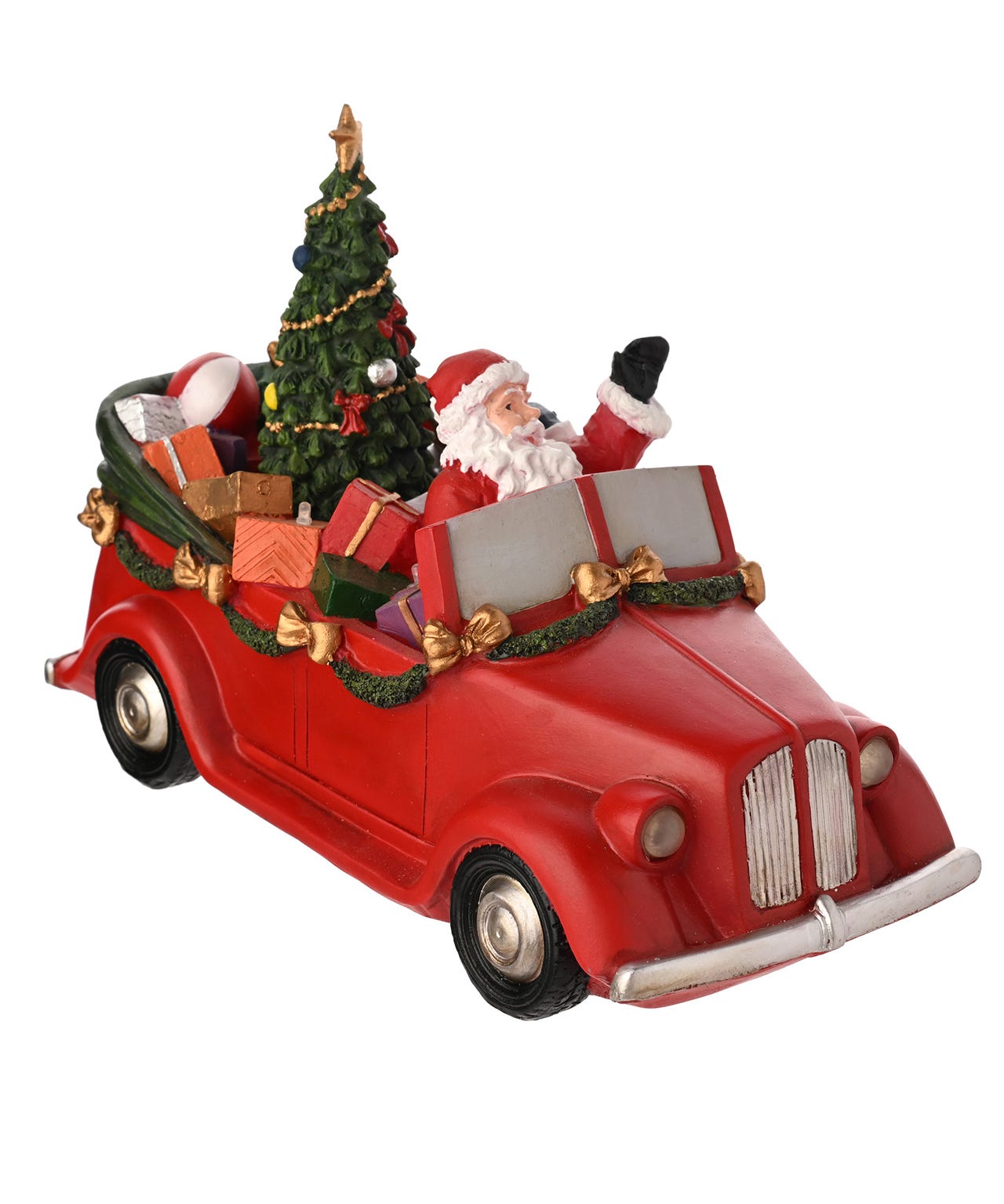 Widdop Regal Tidings Light Up Santa Car with Rotating Tree