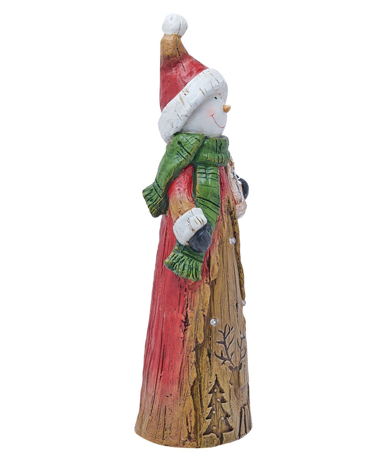 Widdop LED Snowman with Lights - Wood Effect