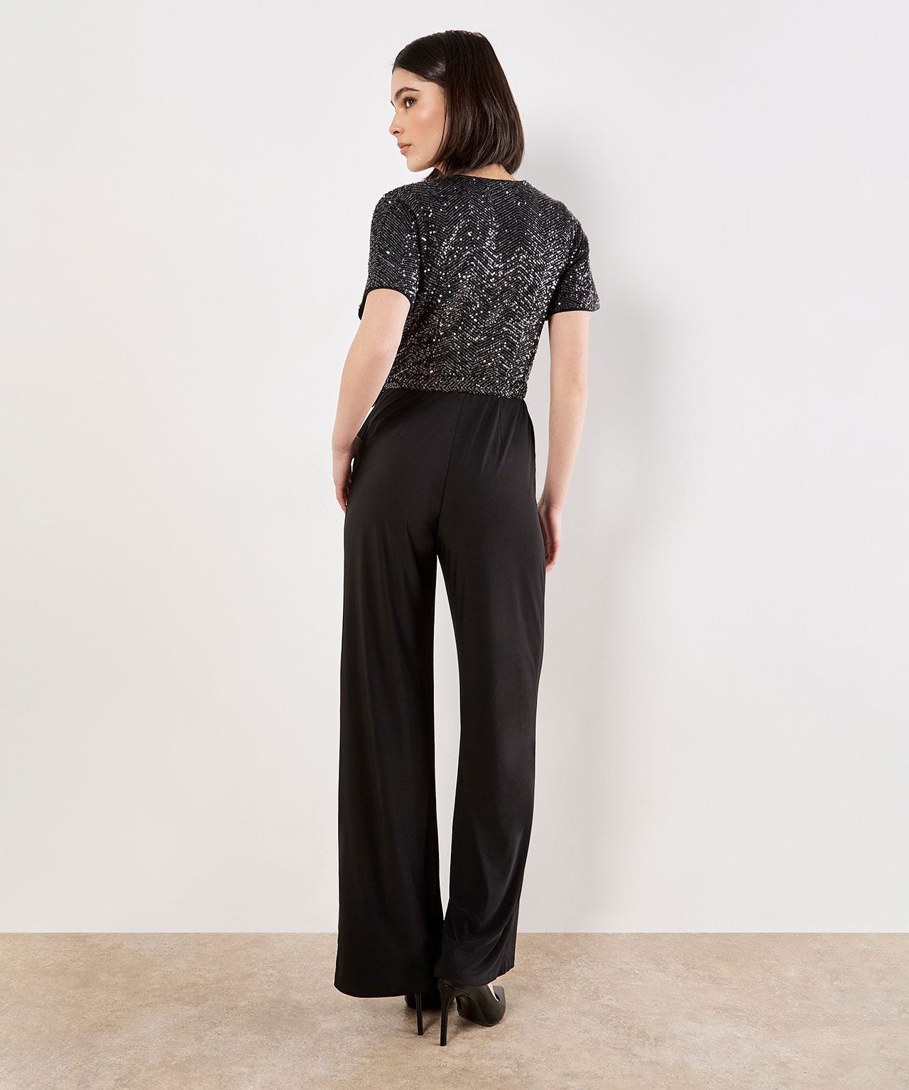 Apricot Sequin Jumpsuit