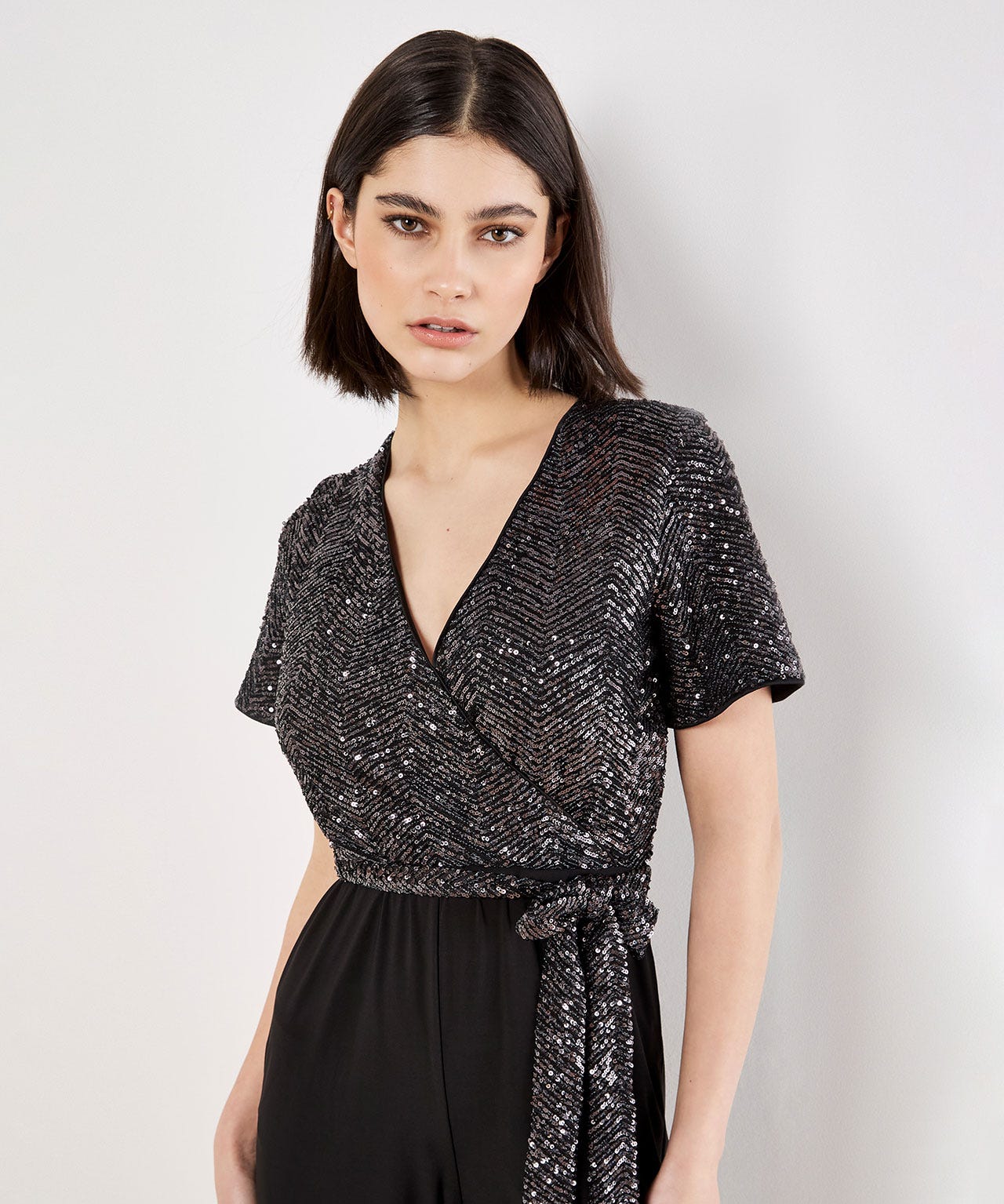 Apricot Sequin Jumpsuit