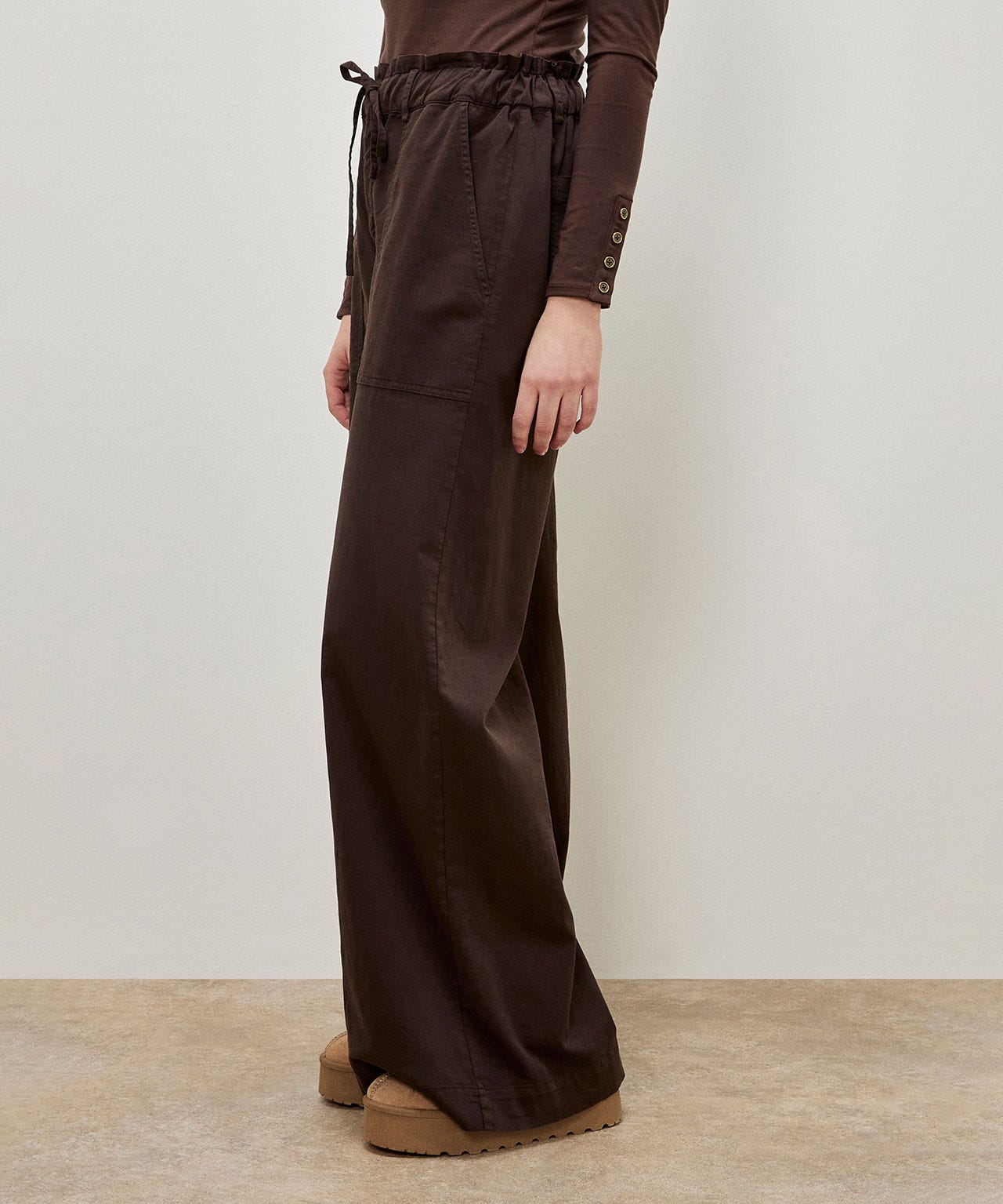 Apricot Wide Leg Trouser