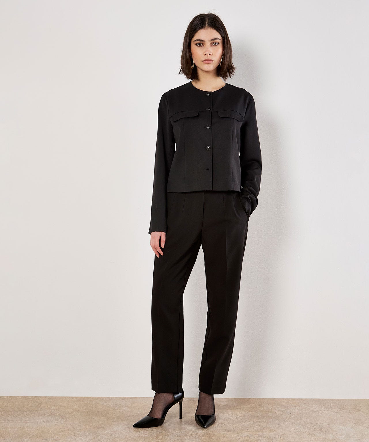 Apricot Tapered Tailored Trousers