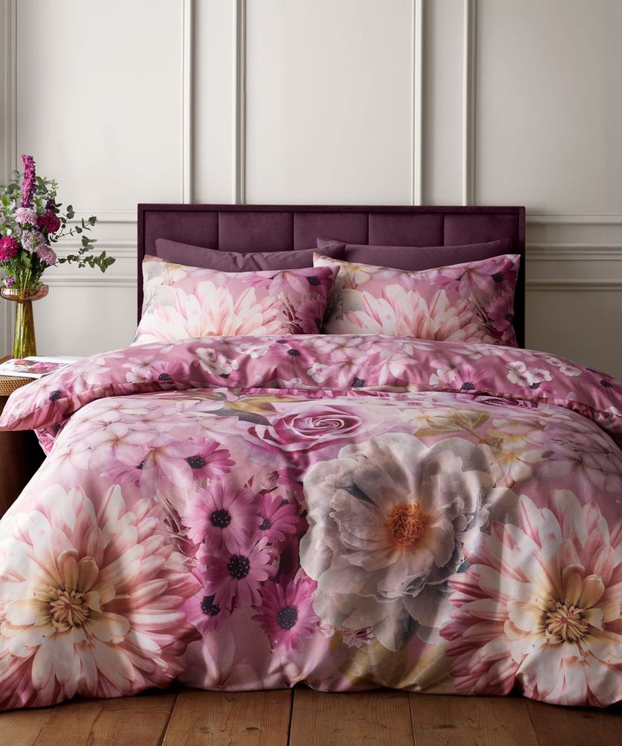 RHS x Catherine Lansfield Rosemoor Floral Duvet Set
