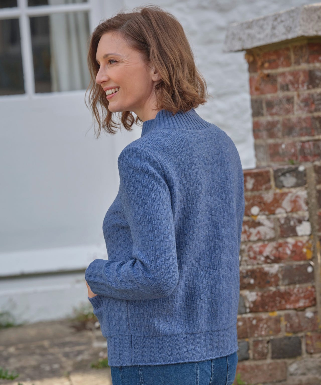 WoolOvers Funnel Neck Cardigan