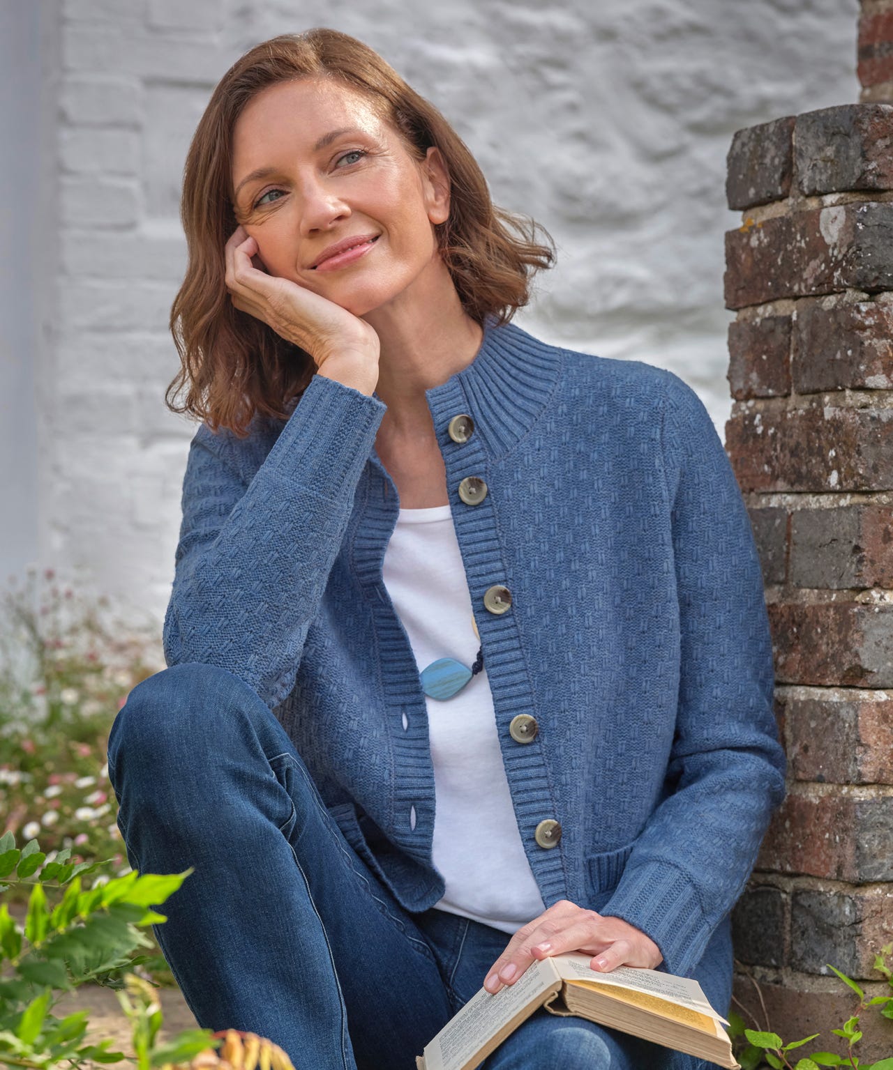 WoolOvers Funnel Neck Cardigan