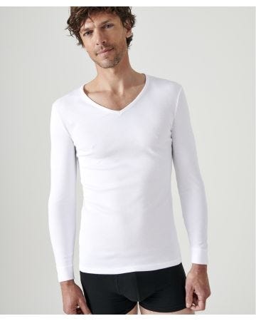 Thermal Medium Warmth Long Sleeved V-neck T-shirt