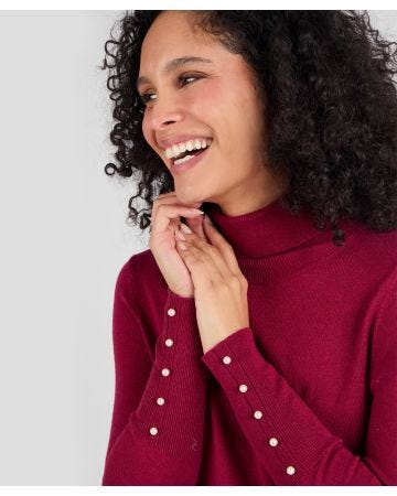 Skin Soft Button Sweater