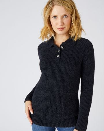 Recycled Polo Collar Jumper