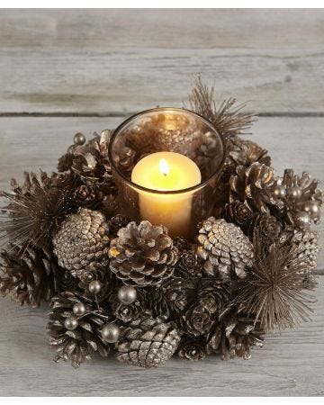 Gold Cone Candle holder