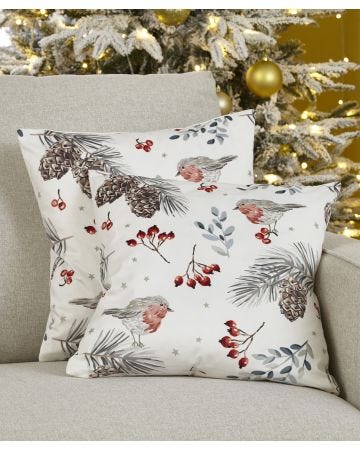 Pack of 2 Robin Cushion Covers