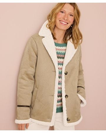Faux Sheepskin Coat