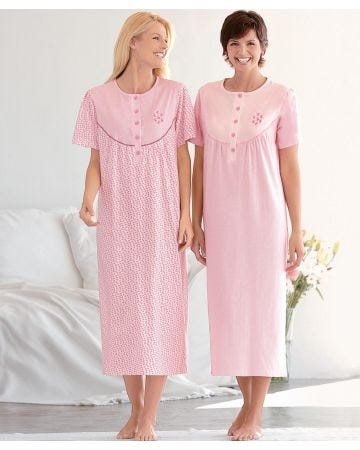 Pack of 2 Easy Fit Cotton Nightdresses