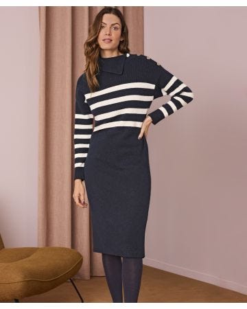 Striped Knitted Dress