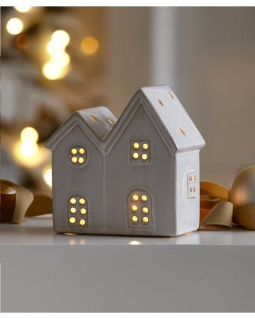 Ceramic House Tealight Holder