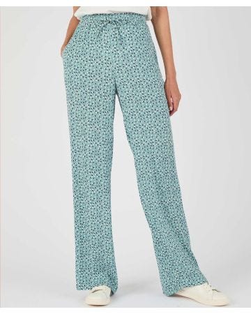 Wide-leg Crinkle Trousers