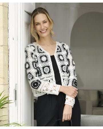 Patchwork V-Neck Cardigan