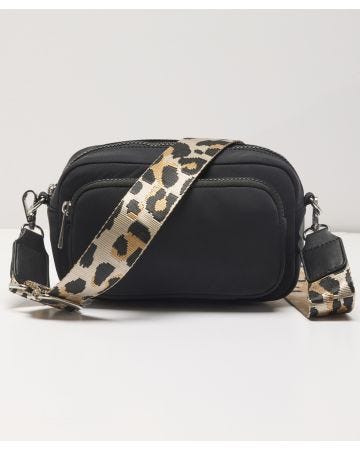 Bag with Animal Print Strap