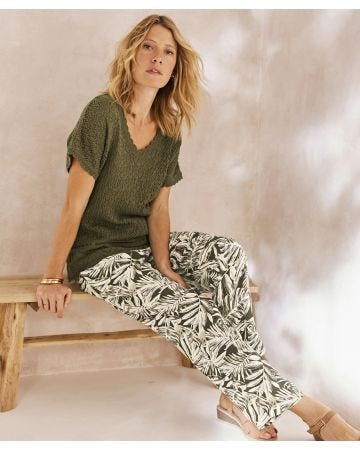 7/8 Printed Trousers