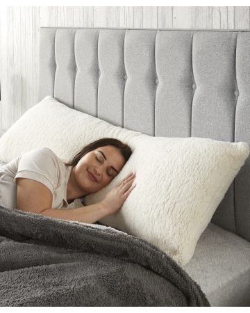 Teddy Fleece Bolster Pillow