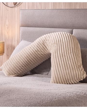 Velvet Cord V-Shaped Pillow