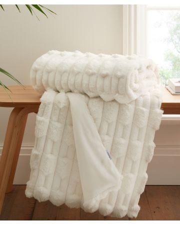 Carved Faux Fur Bedspread