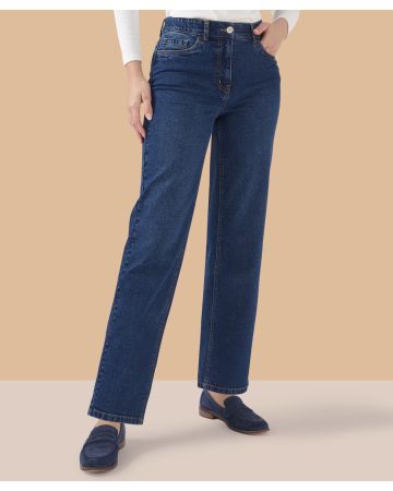 Denim Straight Relax Leg Jeans